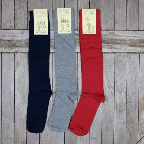 Plain Knee Length Children's Socks in Organic Cotton