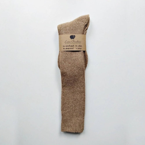 Adult\'s Long Camel Wool Socks