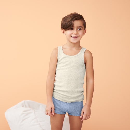 Children's Sleeveless Vest in Soft Organic Cotton