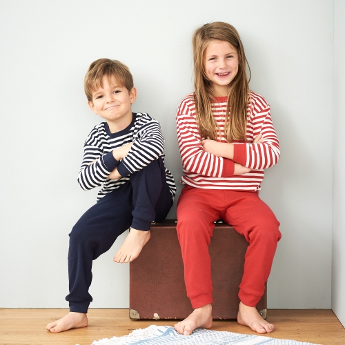 Stripy Pyjamas in Soft Organic Cotton for Children