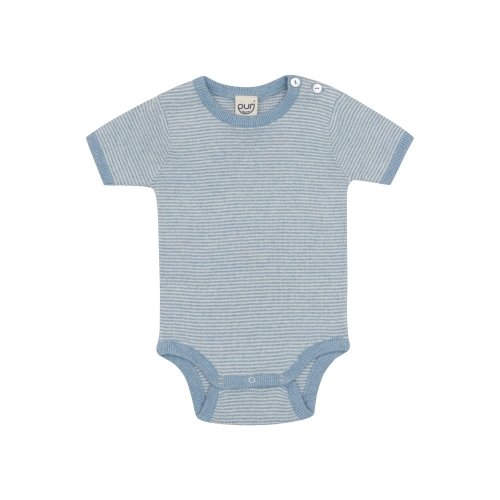 Soft Short-Sleeved Baby Body in Organic Cotton & Silk