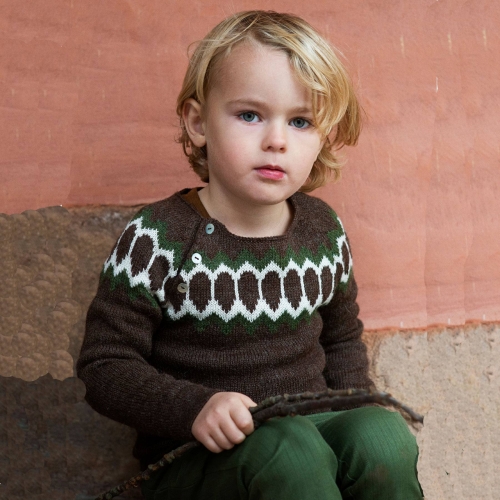 Children's Semi Hand Knitted Baby Alpaca Raglan Jumper