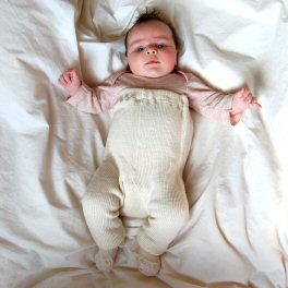 Leggings With Feet in Wool and Cotton