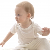 Short-Sleeved Baby Vest Top in Organic Filament Silk