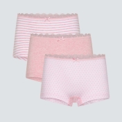 3-Pack of Girl\'s Hipster Briefs in Organic Cotton with Elastane