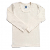 Long-Sleeved Children's Vest in Un-Dyed Organic Cotton