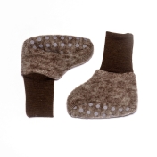 Organic Wool and Cotton Fleece Baby Booties