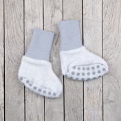 Organic Wool and Cotton Fleece Baby Booties