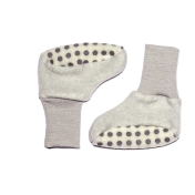 Organic Wool and Cotton Fleece Baby Booties