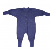 All-In-One Pyjamas Without Feet in Organic Merino Wool Terry