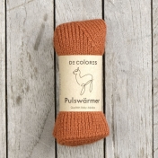 Thick-Knit Ribbed Wrist Warmers with Thumb
