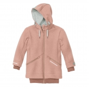 Organic Boiled Merino Wool Coat with Hood and Cuffs