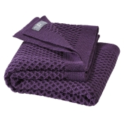 Knitted Organic Merino Wool Honeycomb Blanket