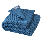 Knitted Organic Merino Wool Honeycomb Blanket