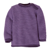 Melange Baby Jumper in Organic Merino Wool with Shoulder Button