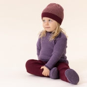 Melange Baby Jumper in Organic Merino Wool with Shoulder Button