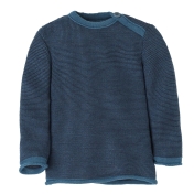 Melange Baby Jumper in Organic Merino Wool with Shoulder Button