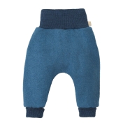 Light Weight Organic Boiled Wool Baby Trousers with Cuffs