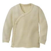 Wrap Baby Cardigan in Pure Organic Merino Wool