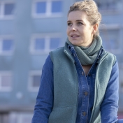 Women's Bodywarmer in Boiled Merino Wool