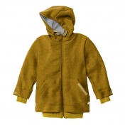 Hooded Jacket in Boiled Organic Merino Wool by Disana, Children's ...