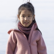 Knitted Tube Scarf in Organic Merino Wool