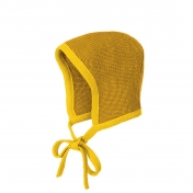 Knitted Organic Merino Wool Melange Baby Bonnet