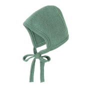 Knitted Organic Merino Wool Melange Baby Bonnet