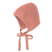 Knitted Organic Merino Wool Melange Baby Bonnet