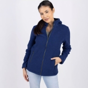 Women\'s Organic Merino Wool Fleece Hooded Jacket