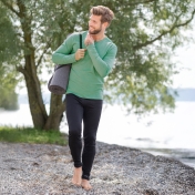 Men's Sports Leggings in Wool and Silk