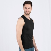 Men's Sleeveless Sports Vest in Wool and Silk