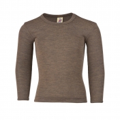 Wool & Silk Plain Long-Sleeved Vest Top
