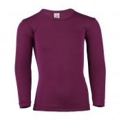 Wool & Silk Plain Long-Sleeved Vest Top