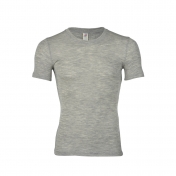 Men\'s Short-Sleeved Tee in Merino Wool and Silk