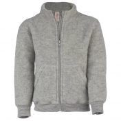 Children\'s Fleece Jacket with Zipper in Organic Merino Wool