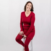 Women's Extra Long Long-Sleeved Shirt in Organic Wool & Silk