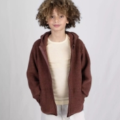 Organic Merino Wool Fleece Hooded Jacket