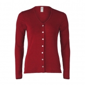 Women\'s Fine-Knit Cardigan in Merino Wool and Silk