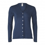 Women\'s Fine-Knit Cardigan in Merino Wool and Silk