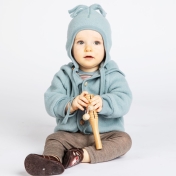 Organic Merino Wool Fleece Baby Hat With Tassel