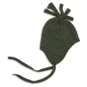 Organic Merino Wool Fleece Baby Hat With Tassel