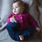 Baby Cardigan in Organic Merino Wool & Silk