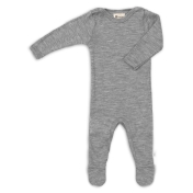 Babygrow with Feet in Wool and Silk