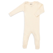 Babygrow with Feet in Wool and Silk