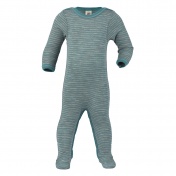 Babygrow with Feet in Wool and Silk