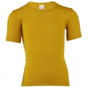 Plain Wool & Silk Short-Sleeved Vest Top