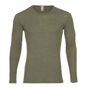 Men\'s Long-Sleeved Vest Top In Organic Merino Wool/Silk Blend