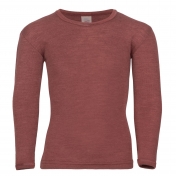 Wool & Silk Plain Long-Sleeved Vest Top
