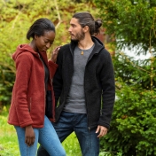 Women's Organic Merino Wool Fleece Hooded Jacket